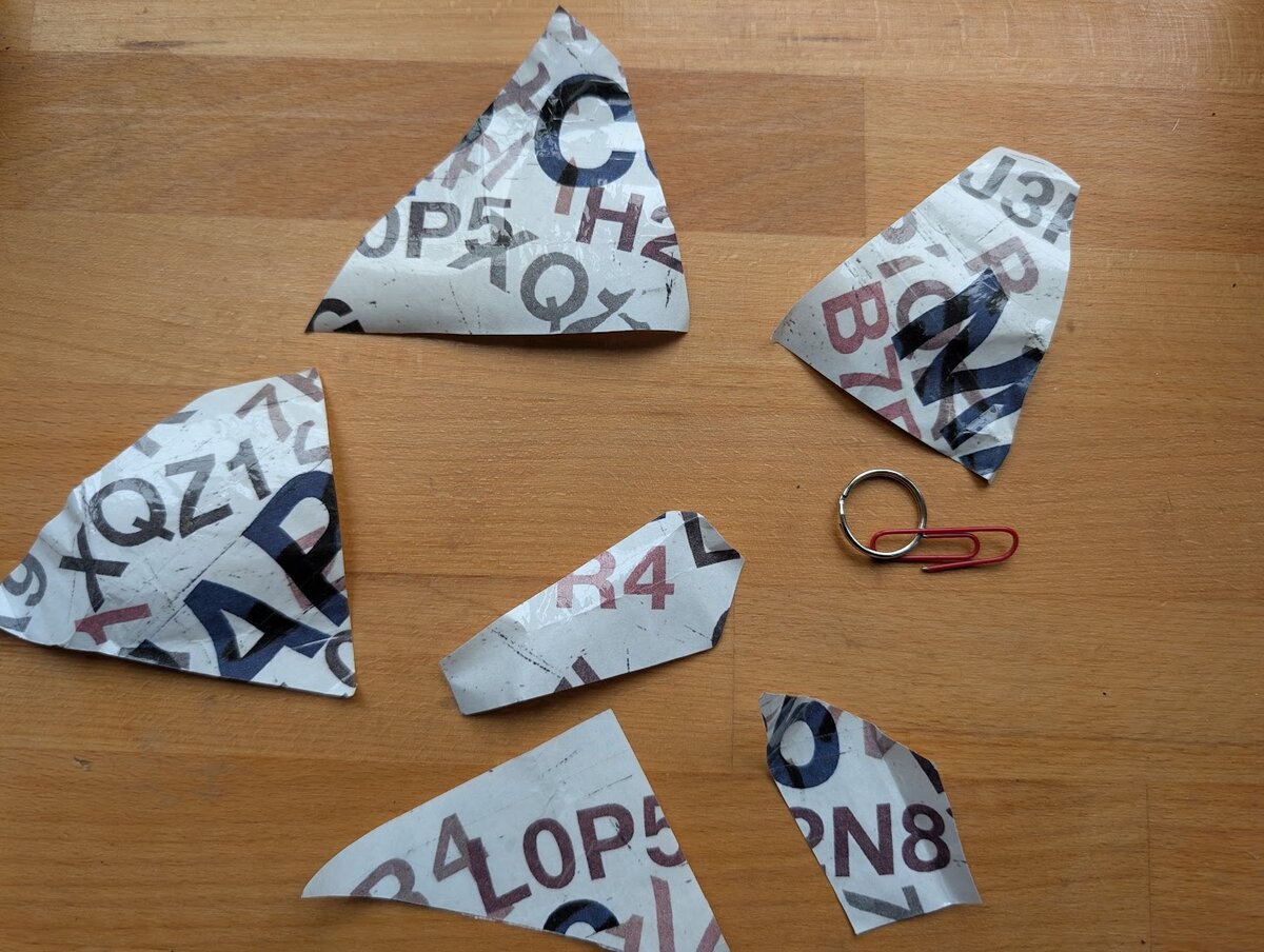 I frammenti del messaggio cifrato